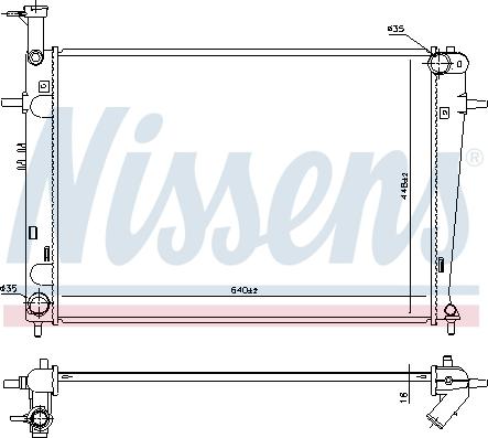 Nissens 675003 - Радіатор, охолодження двигуна autocars.com.ua