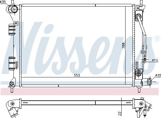 Nissens 675014 - Радiатор autocars.com.ua