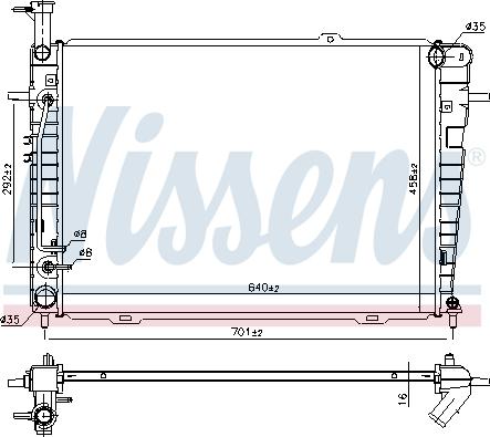 Nissens 675015 - Радіатор, охолодження двигуна autocars.com.ua