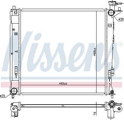 Nissens 675019 - Радіатор, охолодження двигуна autocars.com.ua