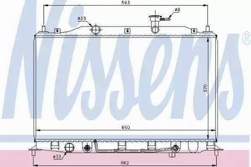 Nissens 67502 - Радіатор, охолодження двигуна autocars.com.ua