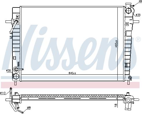 Nissens 675034 - Радіатор, охолодження двигуна autocars.com.ua