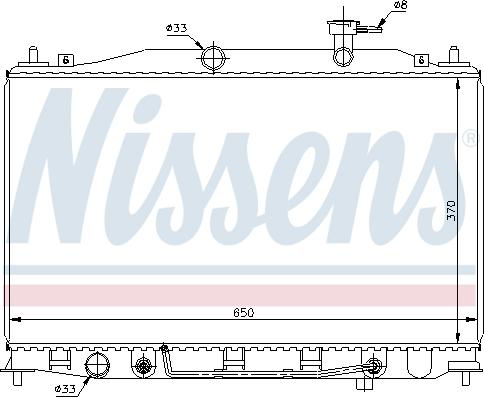 Nissens 67503 - Радіатор, охолодження двигуна autocars.com.ua