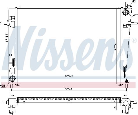 Nissens 675063 - Радіатор, охолодження двигуна autocars.com.ua