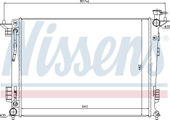 Nissens 67514 - Радіатор, охолодження двигуна autocars.com.ua