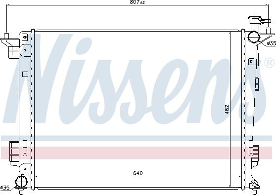 Nissens  67515 - Радіатор, охолодження двигуна autocars.com.ua