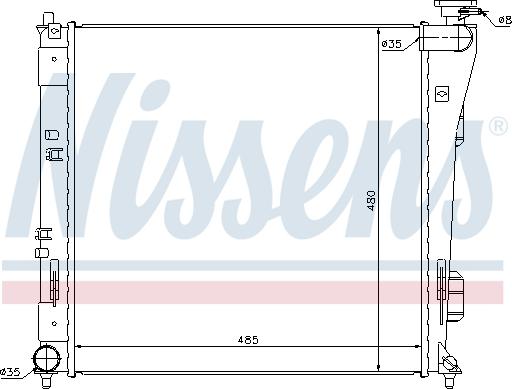 Nissens 67606 - Радіатор, охолодження двигуна autocars.com.ua