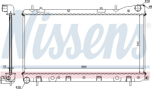 Nissens 67706A - Радіатор, охолодження двигуна autocars.com.ua