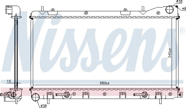 Nissens 67707A - Радіатор, охолодження двигуна autocars.com.ua