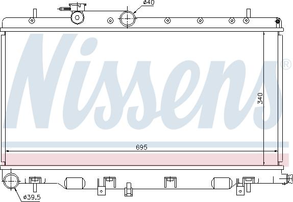 Nissens 67708 - Радіатор, охолодження двигуна autocars.com.ua