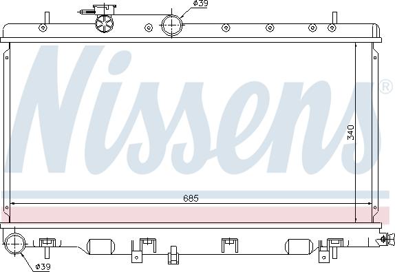 Nissens 67709 - Радіатор, охолодження двигуна autocars.com.ua