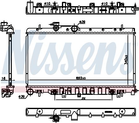 Nissens 67711 - Радіатор, охолодження двигуна autocars.com.ua