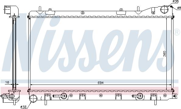 Nissens 67712 - Радіатор, охолодження двигуна autocars.com.ua