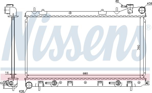 Nissens 67715 - Радіатор, охолодження двигуна autocars.com.ua