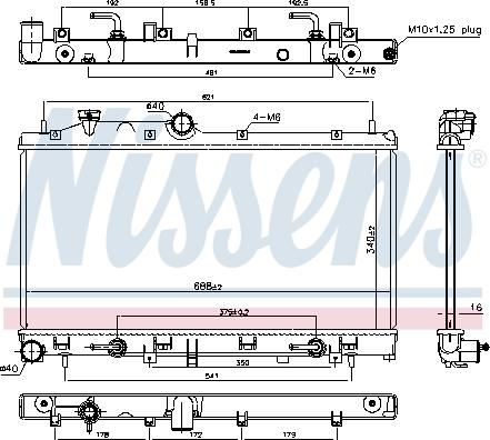 Nissens 67720 - Радіатор, охолодження двигуна autocars.com.ua