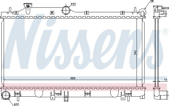 Nissens 67723 - Радіатор, охолодження двигуна autocars.com.ua