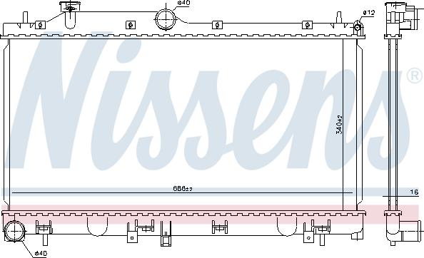 Nissens 67724 - Радіатор, охолодження двигуна autocars.com.ua