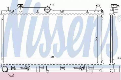 Nissens 67730 - Радіатор, охолодження двигуна autocars.com.ua