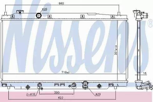 Nissens 68097 - Радіатор, охолодження двигуна autocars.com.ua