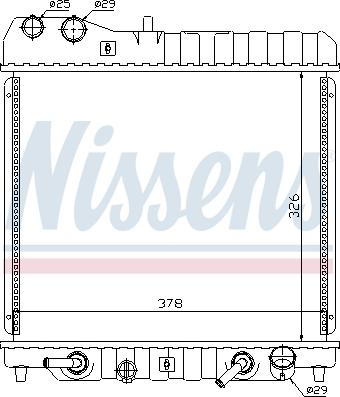 Nissens 68111 - Радіатор, охолодження двигуна autocars.com.ua