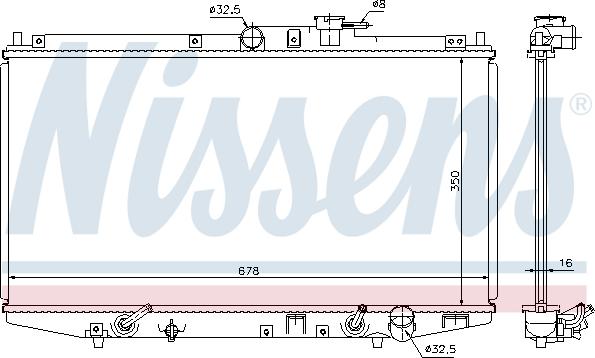 Nissens 68117 - Радіатор, охолодження двигуна autocars.com.ua