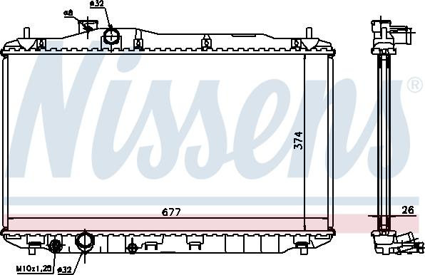 Nissens 68134A - Радіатор, охолодження двигуна autocars.com.ua