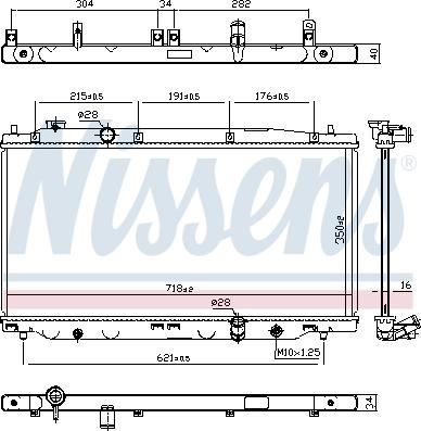 Nissens 681394 - Радіатор, охолодження двигуна autocars.com.ua