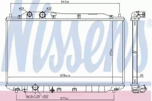 Nissens 681402 - Радиатор, охлаждение двигателя autodnr.net