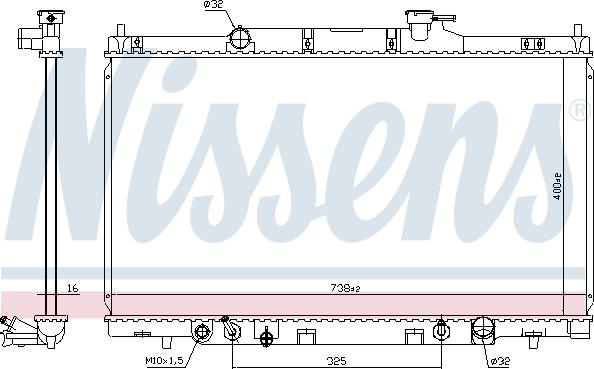 Nissens 68606 - Радіатор, охолодження двигуна autocars.com.ua