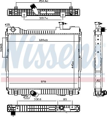 Nissens 68742 - Радиатор, охлаждение двигателя avtokuzovplus.com.ua