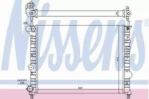 Nissens 68800 - Радіатор, охолодження двигуна autocars.com.ua