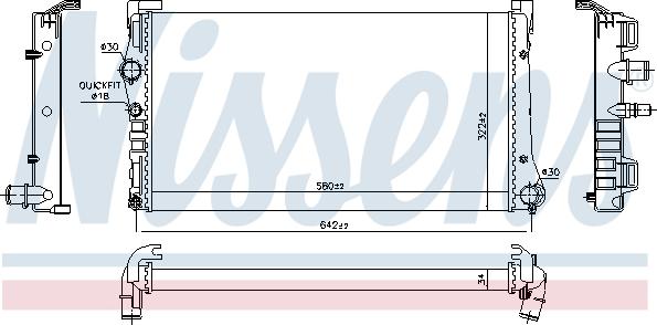 Nissens 68806 - Радіатор, охолодження двигуна autocars.com.ua