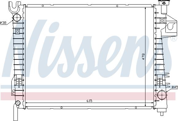 NISSENS 69018 - Радіатор, охолодження двигуна autocars.com.ua
