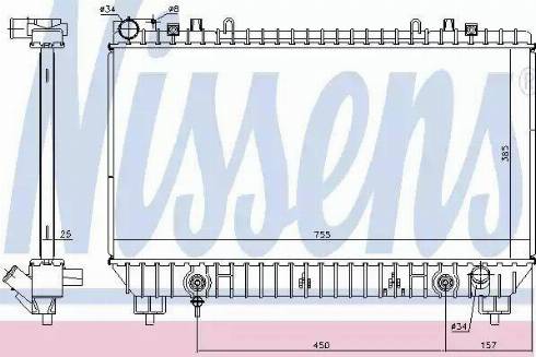 Nissens 69095 - Радіатор, охолодження двигуна autocars.com.ua