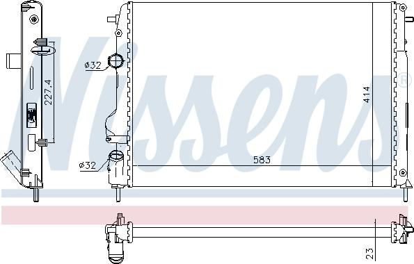 Nissens 691551 - Радіатор, охолодження двигуна autocars.com.ua