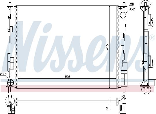 Nissens 691898 - Радиатор, охлаждение двигателя avtokuzovplus.com.ua