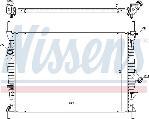 Nissens 69240 - Радіатор, охолодження двигуна autocars.com.ua