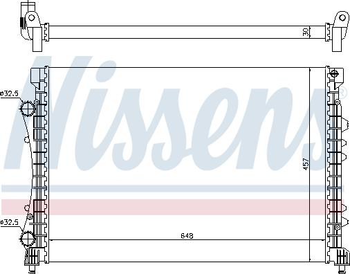 Nissens 692676 - Радіатор, охолодження двигуна autocars.com.ua