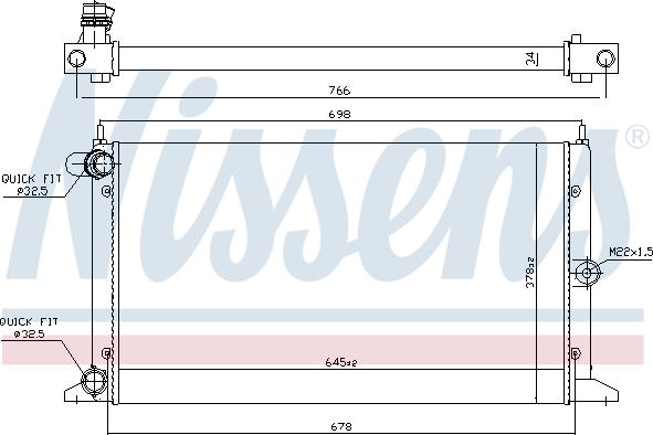 Nissens 692777 - Радіатор, охолодження двигуна autocars.com.ua