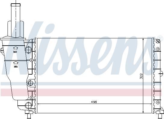 Nissens 692895 - Радіатор, охолодження двигуна autocars.com.ua