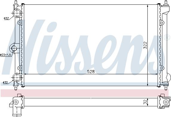 Nissens 693063 - Радіатор, охолодження двигуна autocars.com.ua