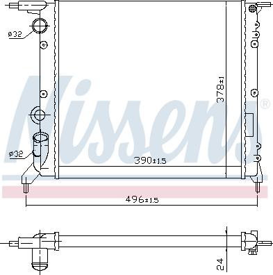 Nissens 693701 - Радіатор, охолодження двигуна autocars.com.ua