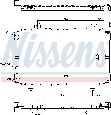 Nissens 693726 - Радіатор, охолодження двигуна autocars.com.ua