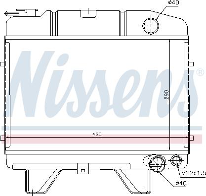 Nissens 694050 - Радіатор, охолодження двигуна autocars.com.ua