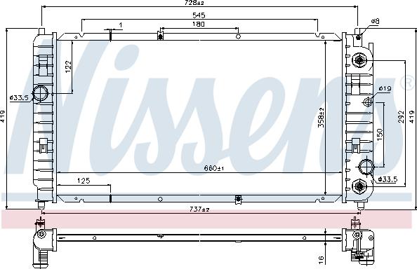 Nissens 69454 - Радіатор, охолодження двигуна autocars.com.ua