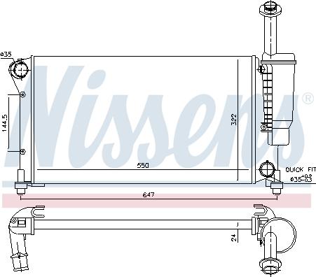 Nissens 694666 - Радиатор, охлаждение двигателя avtokuzovplus.com.ua