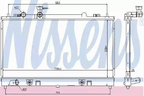 Nissens 69466 - Радіатор, охолодження двигуна autocars.com.ua