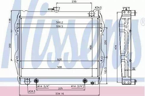 Nissens 69469 - Радіатор, охолодження двигуна autocars.com.ua