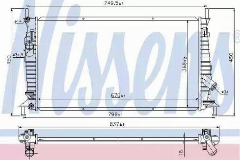 Nissens 69480 - Радиатор, охлаждение двигателя avtokuzovplus.com.ua