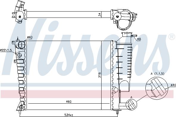 Nissens 695966 - Радиатор, охлаждение двигателя avtokuzovplus.com.ua